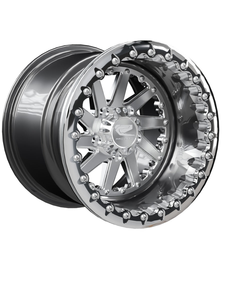 Cyclone - FF Forged Beadlock - Silver RZR Pro R 5x4.5 - 15x11 | 5X4.5 / Polished V.1