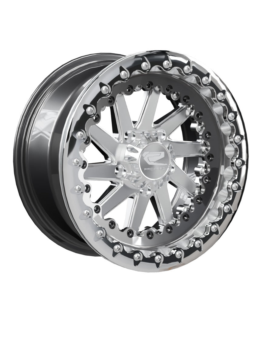 Cyclone - FF Forged Beadlock - Silver RZR Pro R 5x4.5 - 15x7 | 5X4.5 / Polished V.1