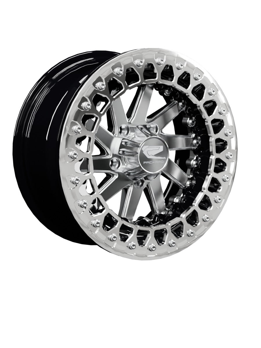 Cyclone - FF Forged Beadlock - Silver RZR Pro R 5x4.5 - 15x7 | 5X4.5 / Polished V.3 / Spinner cap