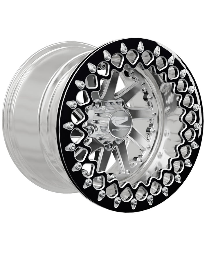 Cyclone - FF Forged Polished Beadlock - Silver RZR Pro R 5x4.5 - 15x11 | 5x4.5 / Contrast Machined V.3 / Spinner cap