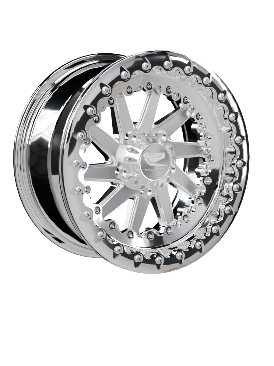 Cyclone - FF Forged Polished Beadlock - Silver RZR Pro R 5x4.5 - 15x7 | 5x4.5 / Polished V.1