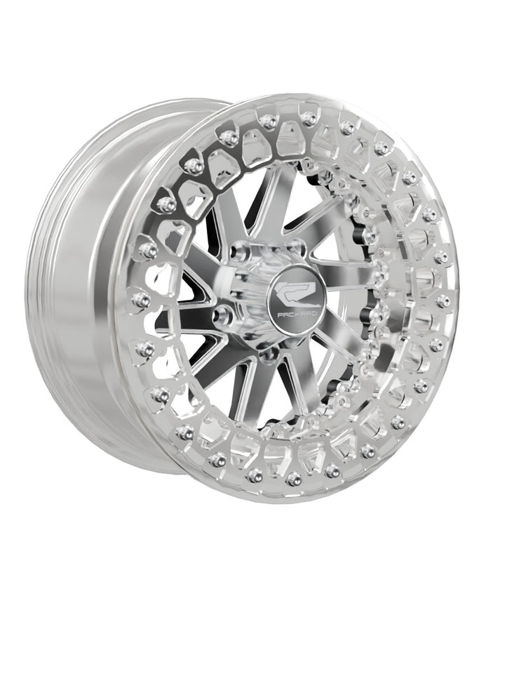Cyclone - FF Forged Polished Beadlock - Silver RZR Pro R 5x4.5 - 15x7 | 5x4.5 / Polished V.2 / Spinner cap