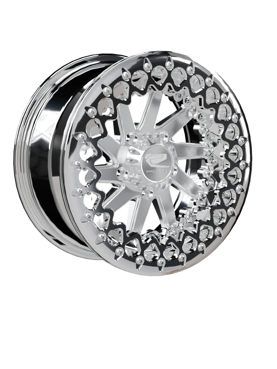 Cyclone - FF Forged Polished Beadlock - Silver RZR Pro R 5x4.5 - 15x7 | 5x4.5 / Polished V.2
