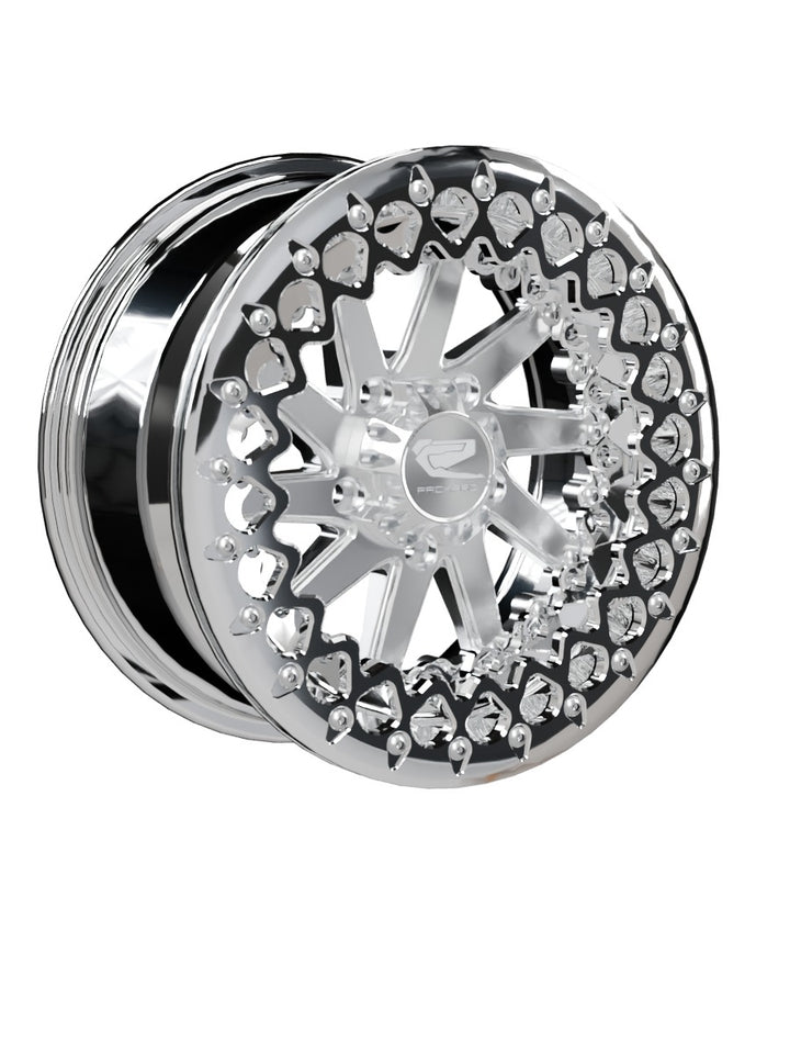 Cyclone - FF Forged Polished Beadlock - Silver RZR Pro R 5x4.5 - 15x7 | 5x4.5 / Polished V.2