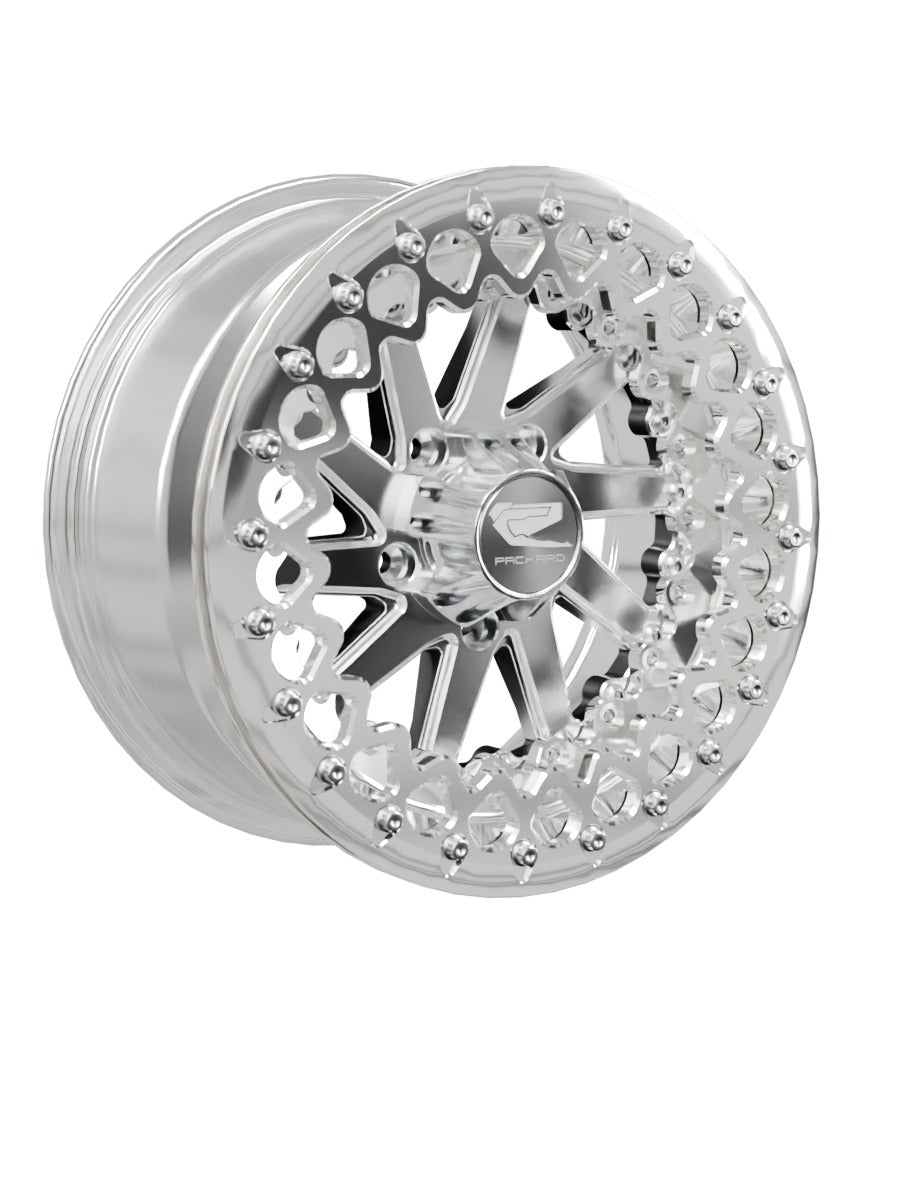 Cyclone - FF Forged Polished Beadlock - Silver RZR Pro R 5x4.5 - 15x7 | 5x4.5 / Polished V.3 / Spinner cap