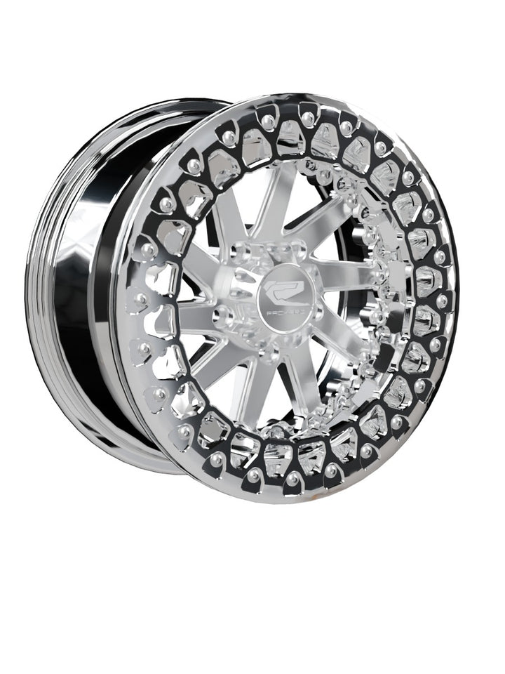 Cyclone - FF Forged Polished Beadlock - Silver RZR Pro R 5x4.5 - 15x7 | 5x4.5 / Polished V.3