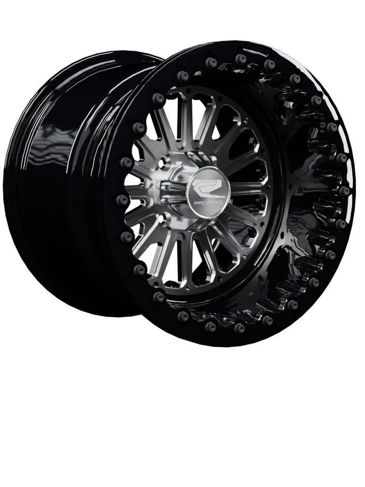 Element - FF Forged Beadlock - Silver 4x110 - 15x11 | 4x110 / Gloss Black V.1 / Yes