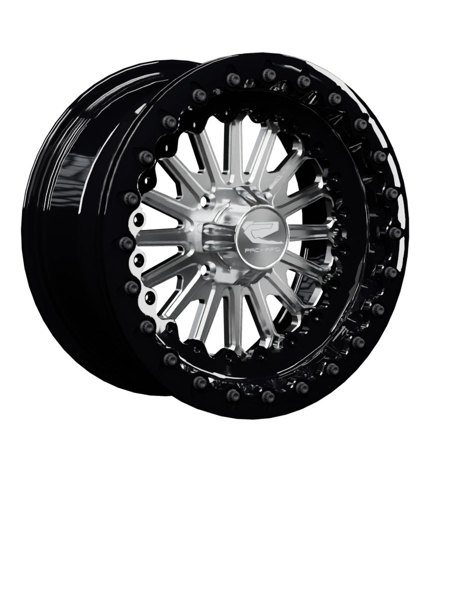 Element - FF Forged Beadlock - Silver 4x110 - 15x7 | 4x110 / Gloss Black V.1 / Yes