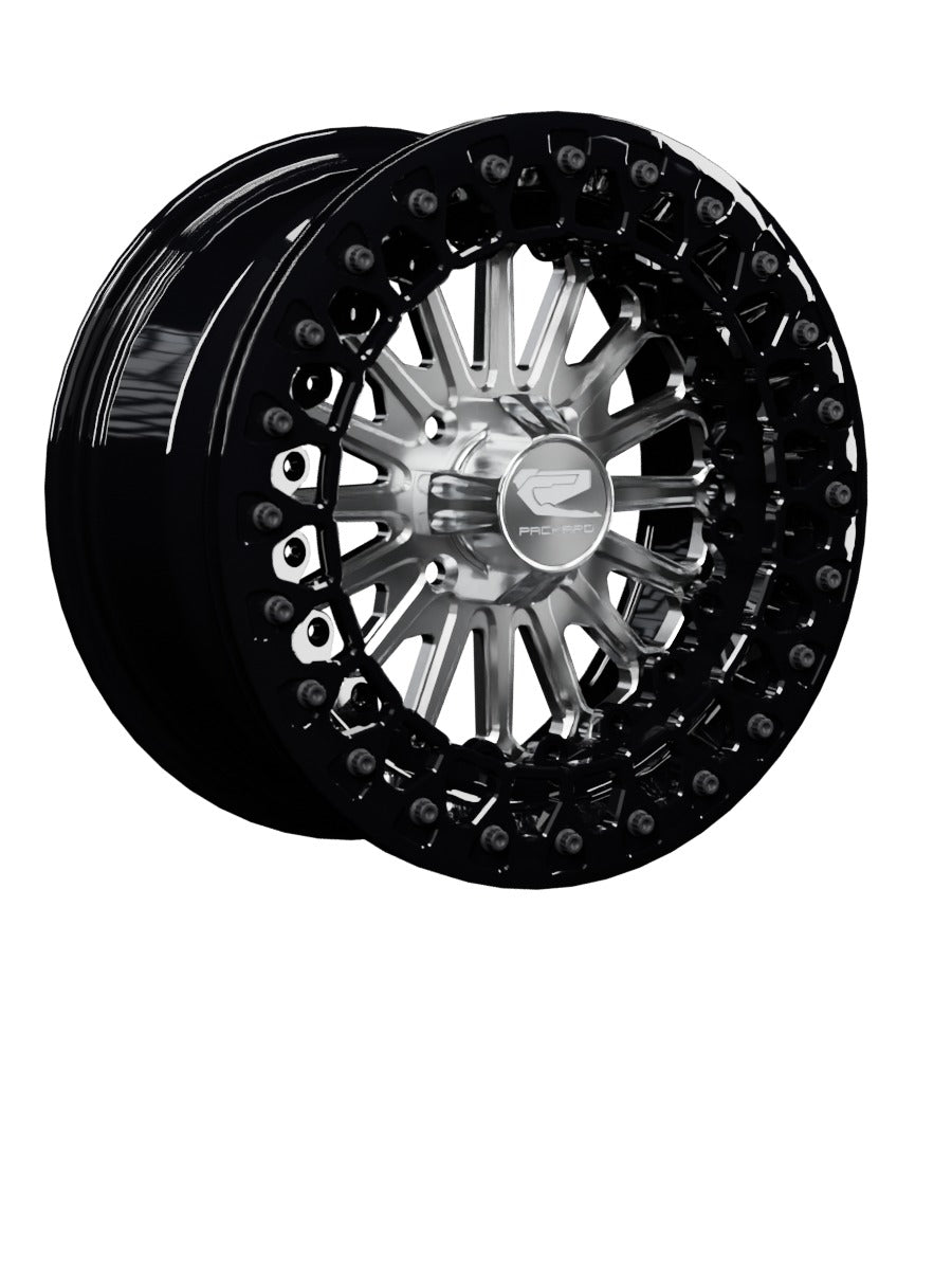 Element - FF Forged Beadlock - Silver 4x110 - 15x7 | 4x110 / Gloss Black V.2 / Yes