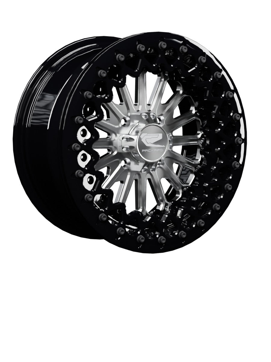 Element - FF Forged Beadlock - Silver 4x110 - 15x7 | 4x110 / Gloss Black V.3 / No