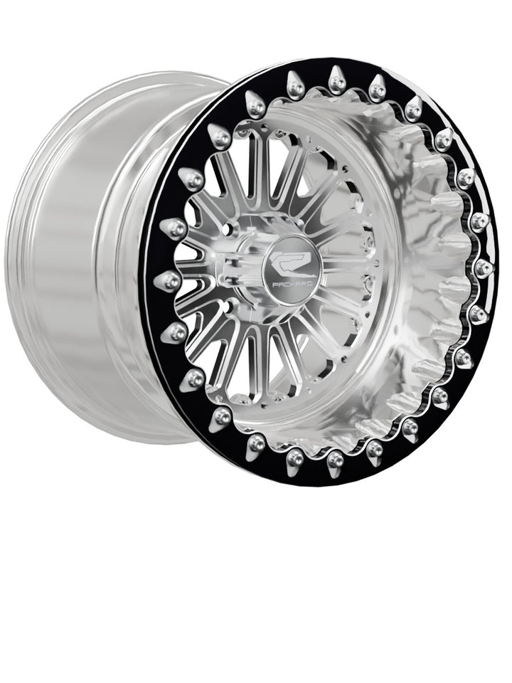 Element - FF Forged Polished Beadlock - Silver 4x110 - 15x11 | 4x110 / Contrast Machined V.1 / Yes