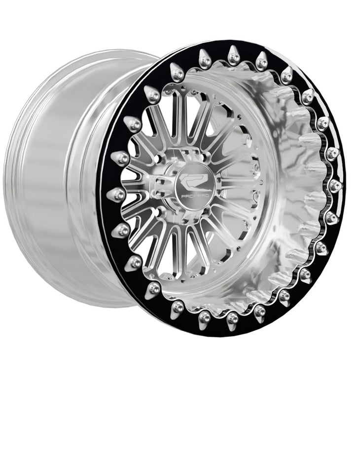 Element - FF Forged Polished Beadlock - Silver 4x110 - 15x11 | 4x110 / Contrast Machined V.1 / No