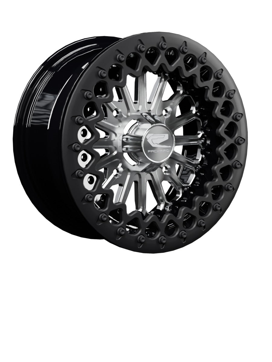 Element - FF Forged Beadlock - Silver - 15x7 | 4x156 / Satin Black V.3 / Yes