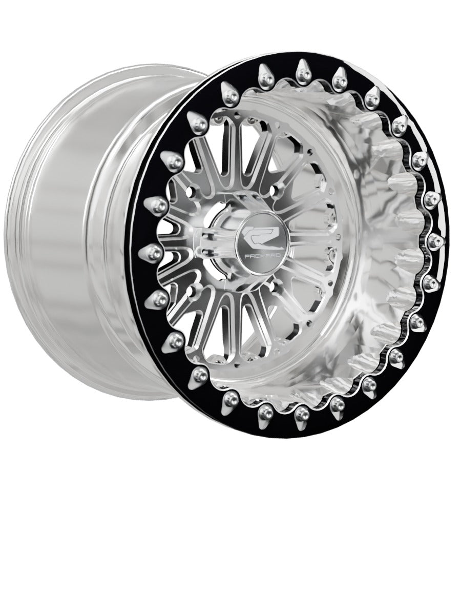 Element - FF Forged Polished Beadlock - Silver - 15x11 | 4x156 / Contrast Machined V.1 / Yes