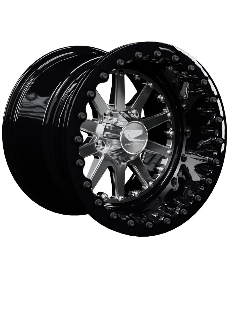 Element - FF Forged Beadlock - Silver RZR Pro R 5x4.5 - 15x11 | 5X4.5 / Gloss Black V.1 / Spinner cap