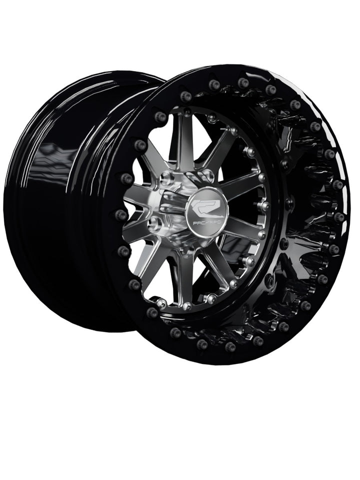 Element - FF Forged Beadlock - Silver RZR Pro R 5x4.5 - 15x11 | 5X4.5 / Gloss Black V.1 / Spinner cap