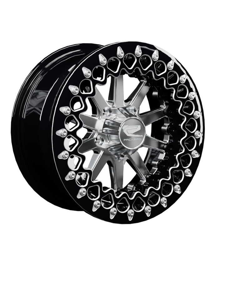 Element - FF Forged Beadlock - Silver RZR Pro R 5x4.5 - 15x7 | 5X4.5 / Contrast Machined V.2 / Spinner cap