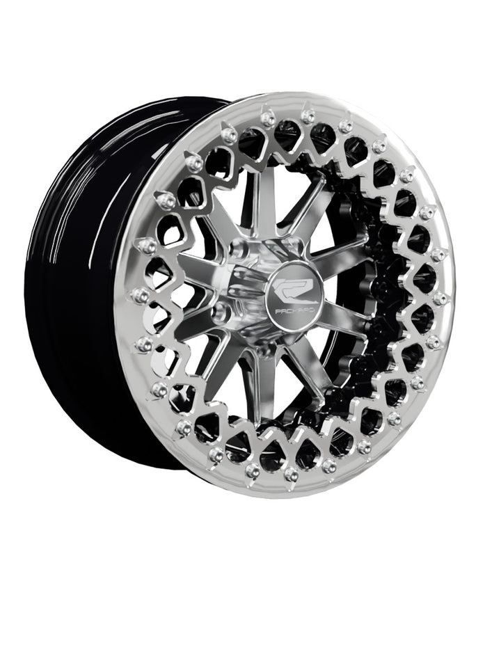 Element - FF Forged Beadlock - Silver RZR Pro R 5x4.5 - 15x7 | 5X4.5 / Polished V.2 / Spinner cap