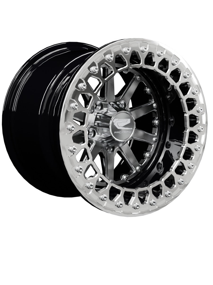 Element - FF Forged Beadlock - Silver RZR Pro R 5x4.5 - 15x11 | 5X4.5 / Polished V.3 / Spinner cap