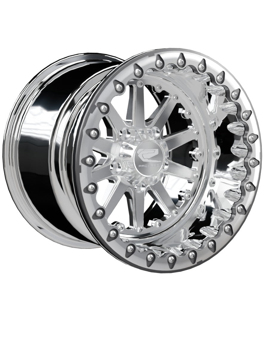 Element - FF Forged Polished Beadlock - Silver RZR Pro R 5x4.5 - 15x11 | 5X4.5 / Contrast Machined V.1