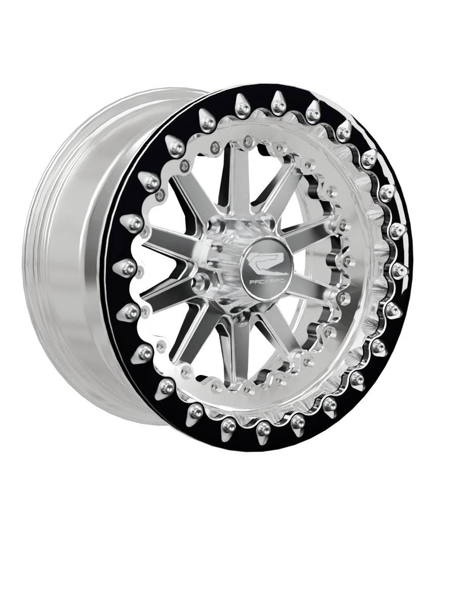 Element - FF Forged Polished Beadlock - Silver RZR Pro R 5x4.5 - 15x7 | 5X4.5 / Contrast Machined V.1 / Spinner cap