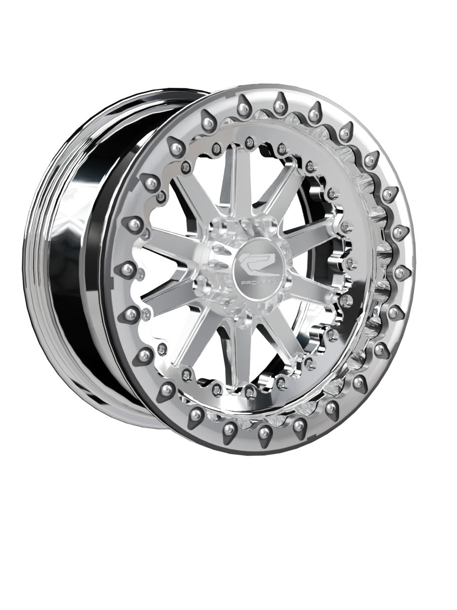 Element - FF Forged Polished Beadlock - Silver RZR Pro R 5x4.5 - 15x7 | 5X4.5 / Contrast Machined V.1