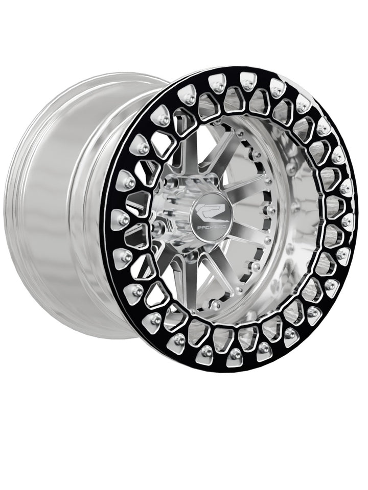 Element - FF Forged Polished Beadlock - Silver RZR Pro R 5x4.5 - 15x11 | 5X4.5 / Contrast Machined V.2 / Spinner cap
