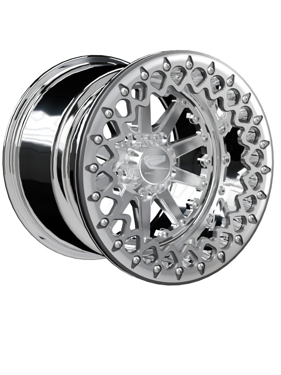 Element - FF Forged Polished Beadlock - Silver RZR Pro R 5x4.5 - 15x11 | 5X4.5 / Contrast Machined V.2