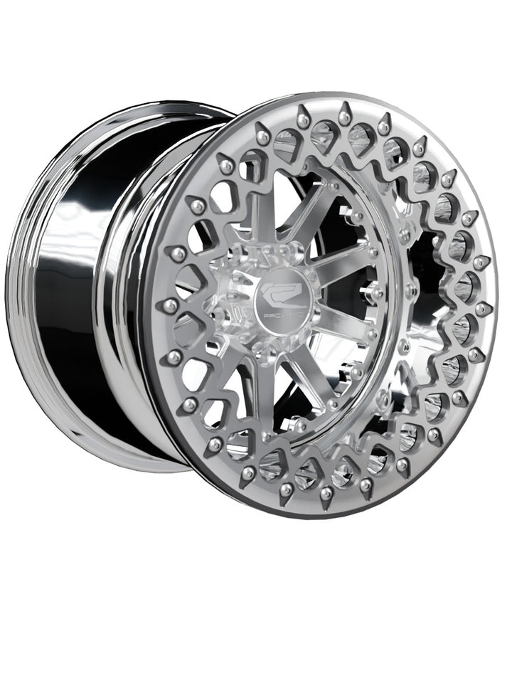 Element - FF Forged Polished Beadlock - Silver RZR Pro R 5x4.5 - 15x11 | 5X4.5 / Contrast Machined V.2