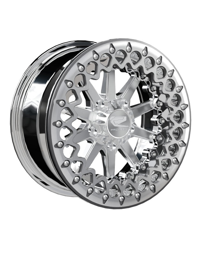 Element - FF Forged Polished Beadlock - Silver RZR Pro R 5x4.5 - 15x7 | 5X4.5 / Contrast Machined V.2