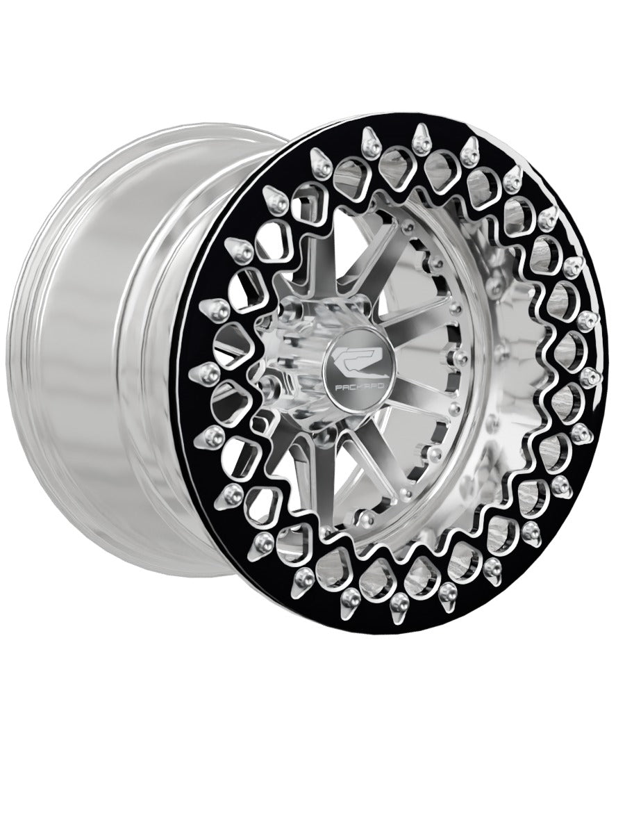 Element - FF Forged Polished Beadlock - Silver RZR Pro R 5x4.5 - 15x11 | 5X4.5 / Contrast Machined V.3 / Spinner cap