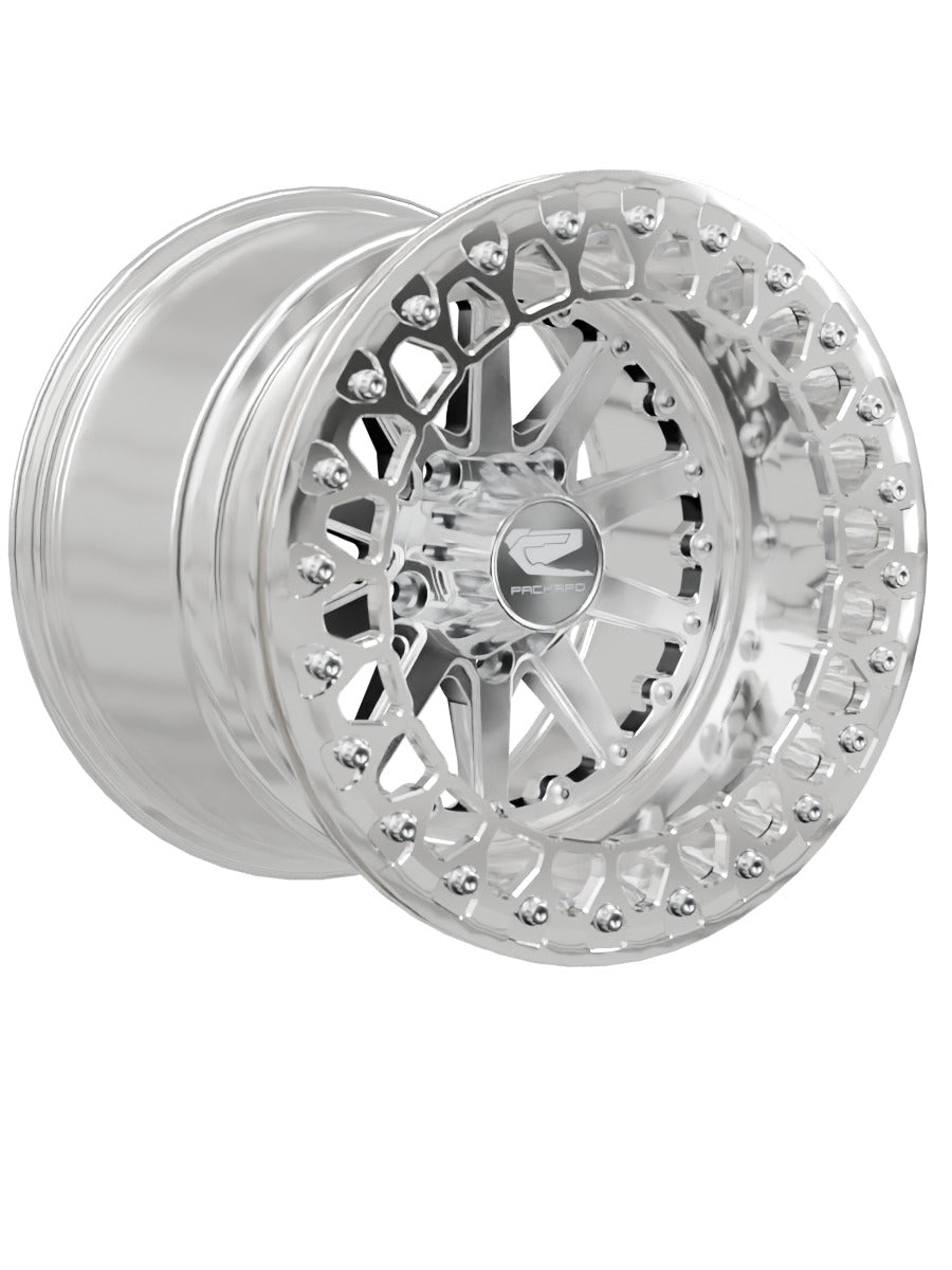 Element - FF Forged Polished Beadlock - Silver RZR Pro R 5x4.5 - 15x11 | 5X4.5 / Polished V.2 / Spinner cap