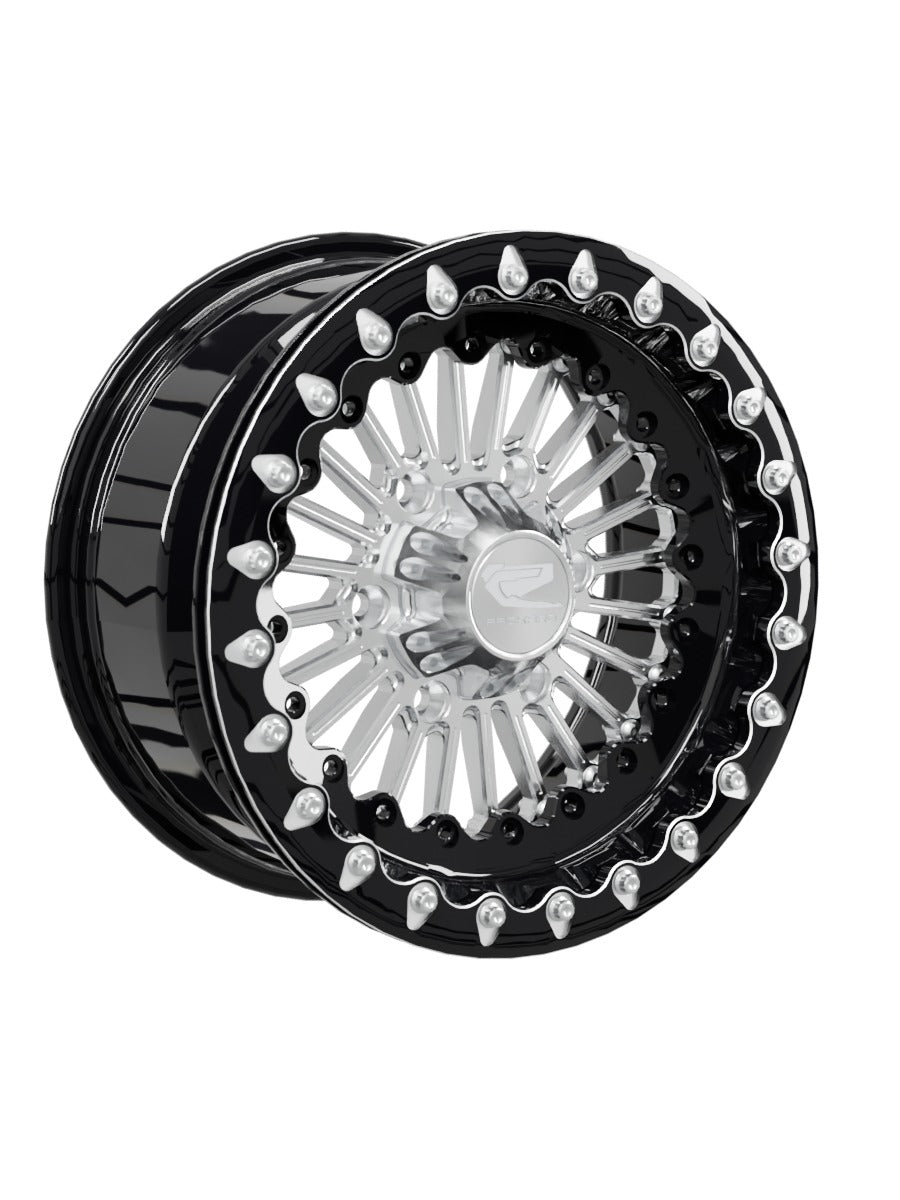Import Beadlock — Silver Maverick R 6x139.7 — 15x7 | 6x139.7 / Contrast Machined V.1 with spinner cap