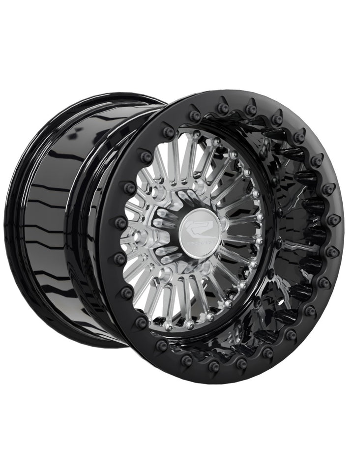 Import Beadlock — Silver Maverick R 6x139.7 — 15x11 | 6x139.7 / Satin Black V.1 with spinner cap