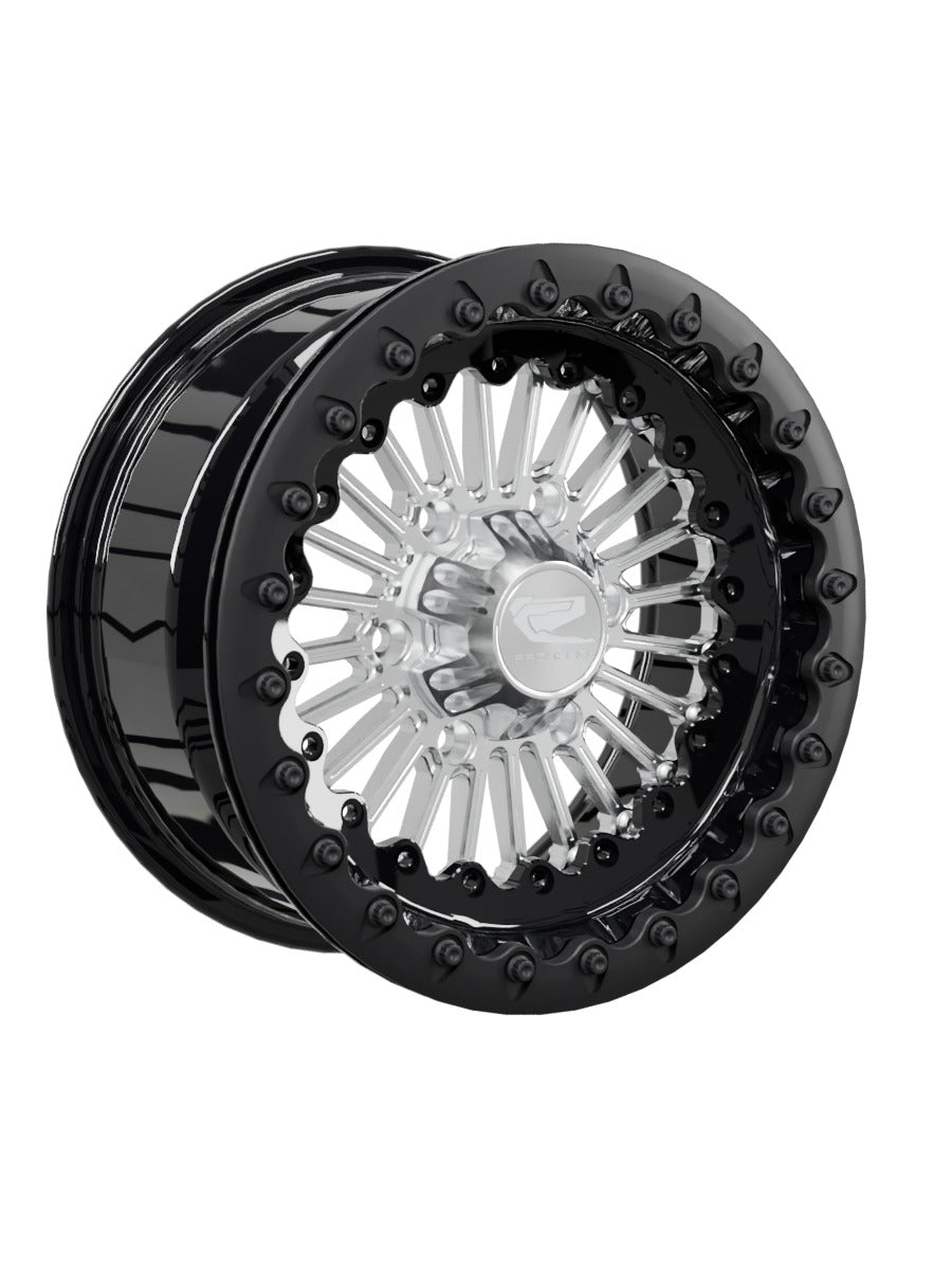 Import Beadlock — Silver Maverick R 6x139.7 — 15x7 | 6x139.7 / Satin Black V.1 with spinner cap