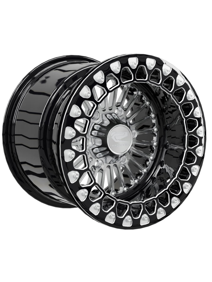Import Beadlock — Silver Maverick R 6x139.7 — 15x11 | 6x139.7 / Contrast Machined V.2 with spinner cap
