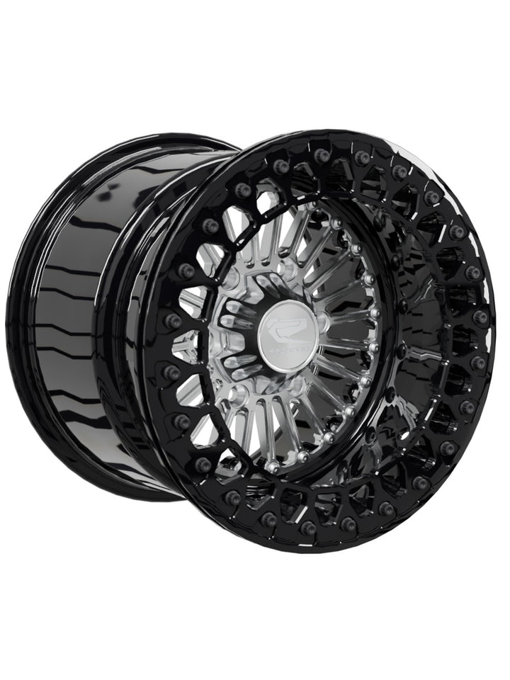 Import Beadlock — Silver Maverick R 6x139.7 — 15x11 | 6x139.7 / Gloss Black V.2 with spinner cap