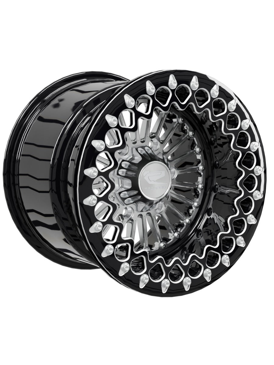 Import Beadlock — Silver Maverick R 6x139.7 — 15x11 | 6x139.7 / Contrast Machined V.3 with spinner cap