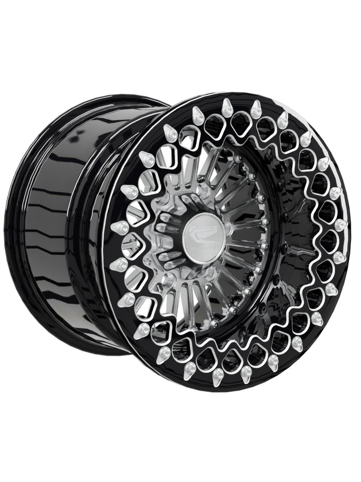 Import Beadlock — Silver Maverick R 6x139.7 — 15x11 | 6x139.7 / Contrast Machined V.3 with spinner cap