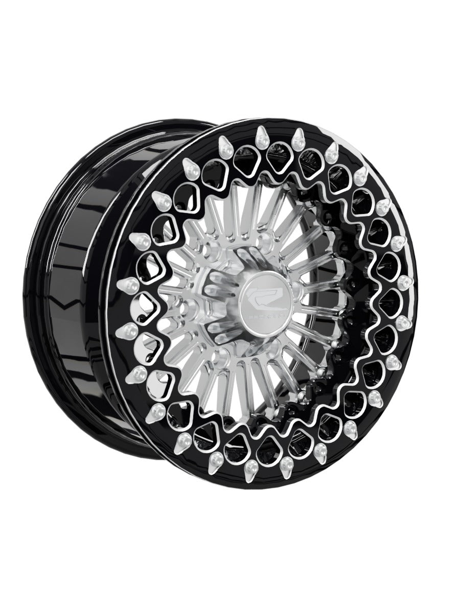 Import Beadlock — Silver Maverick R 6x139.7 — 15x7 | 6x139.7 / Contrast Machined V.3 with spinner cap