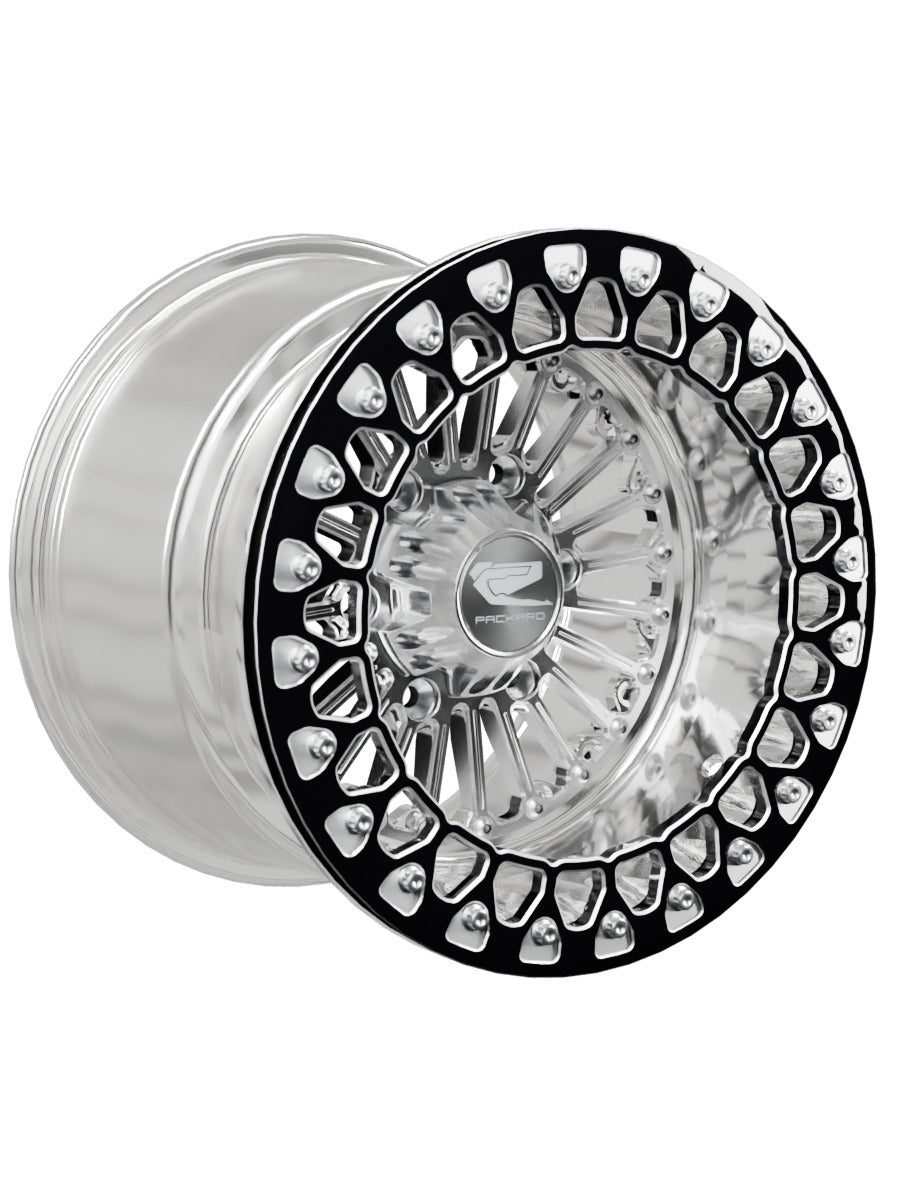 Import Polished Beadlock — Silver Maverick R 6x139.7 — 15x11 | 6x139.7 / Contrast Machined V.2 with spinner cap