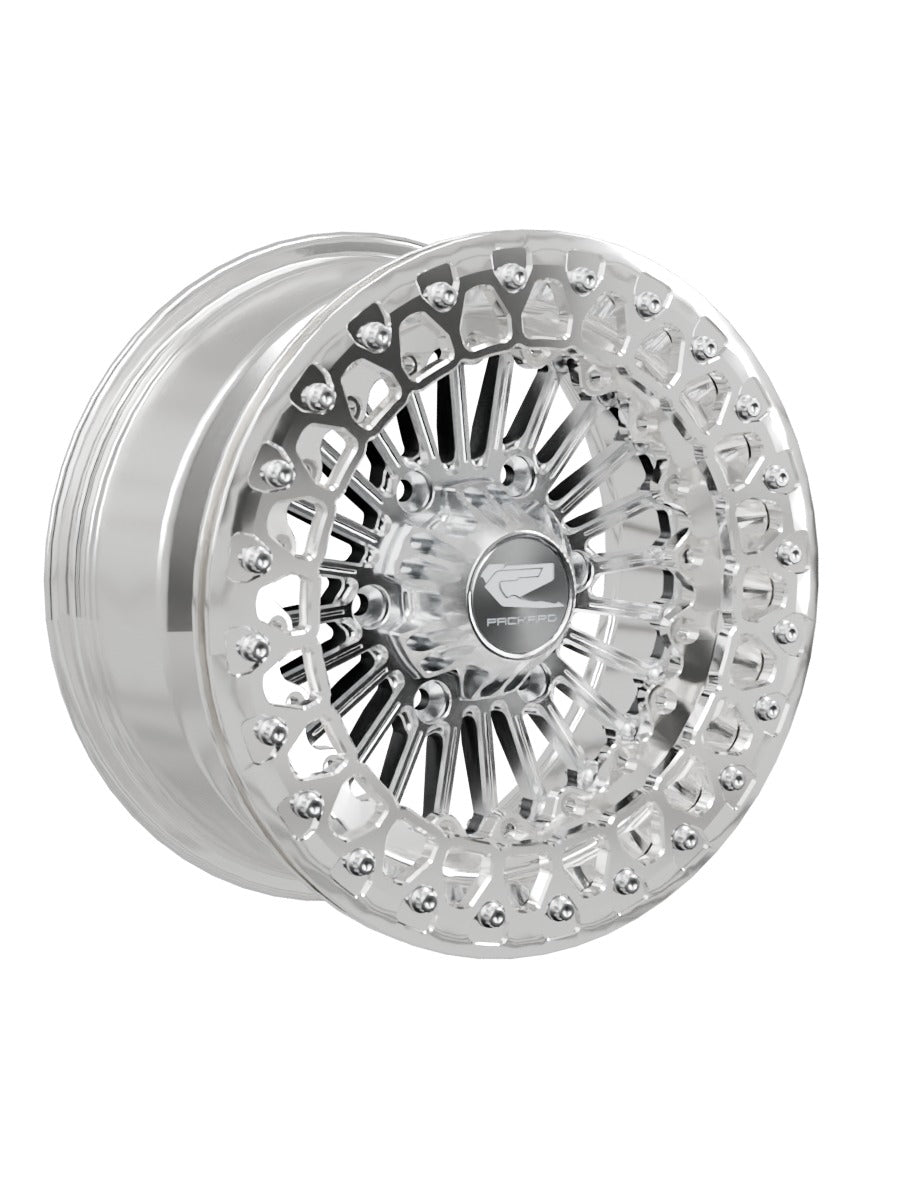 Import Polished Beadlock — Silver Maverick R 6x139.7 — 15x7 | 6x139.7 / Polished V.2 with spinner cap