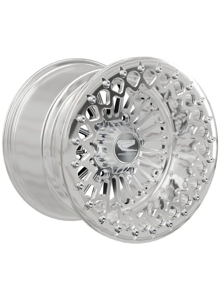 Import Polished Beadlock — Silver Maverick R 6x139.7 — 15x11 | 6x139.7 / Polished V.3 with spinner cap