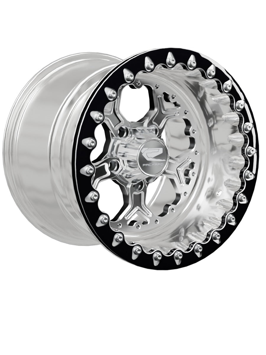 Pro 5 - FF Forged Polished Beadlock - Silver RZR Pro R 5x4.5 - 15x11 | 5X4.5 / Contrast Machined V.1 / Yes