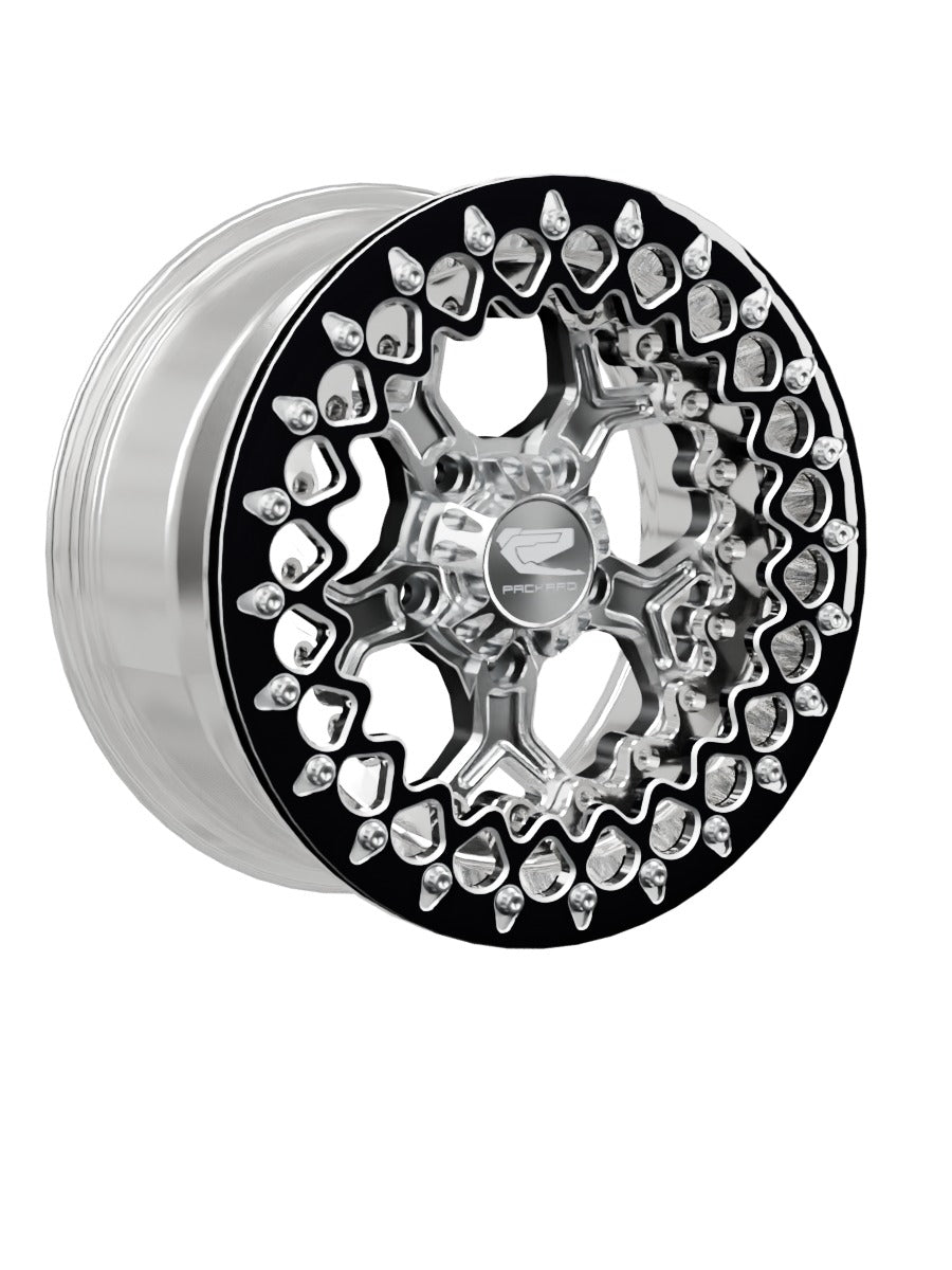 Pro 5 - FF Forged Polished Beadlock - Silver RZR Pro R 5x4.5 - 15x7 | 5X4.5 / Contrast Machined V.2 / No