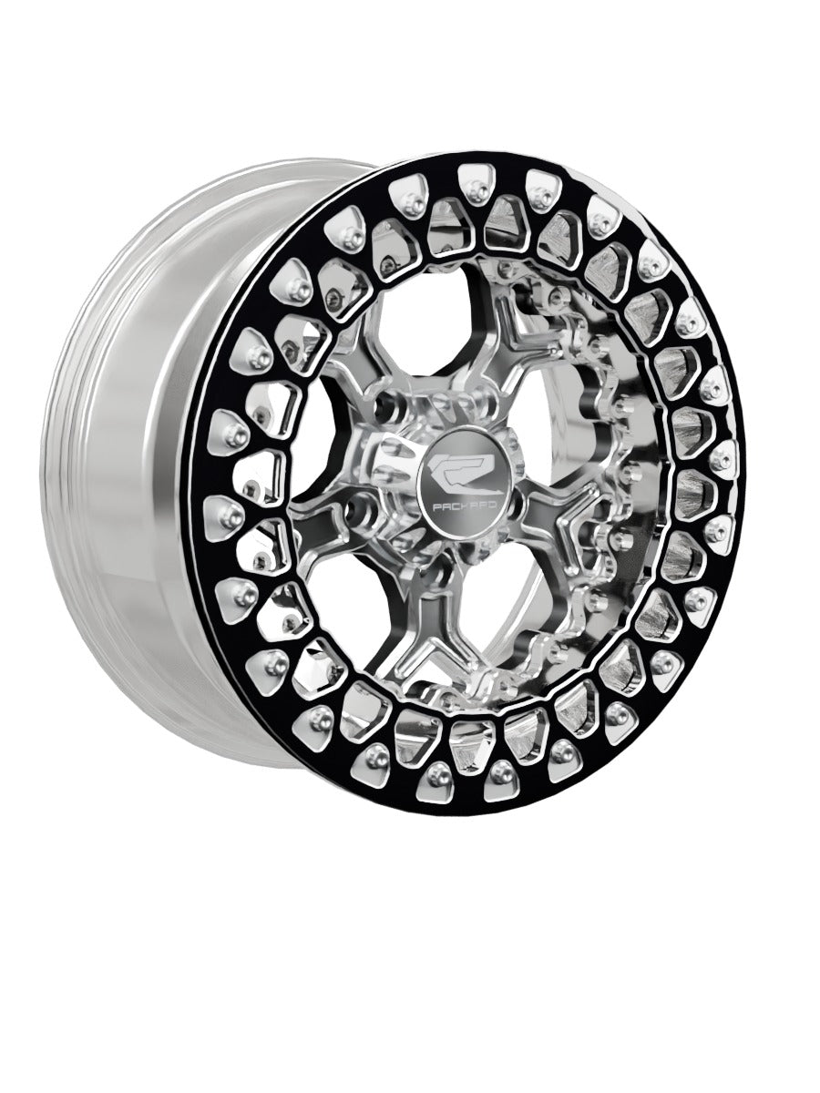 Pro 5 - FF Forged Polished Beadlock - Silver RZR Pro R 5x4.5 - 15x7 | 5X4.5 / Contrast Machined V.3 / No