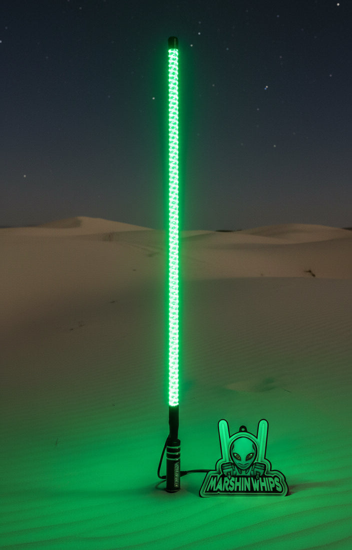 Marshin Whips V2 Black Out LED Whip, Single