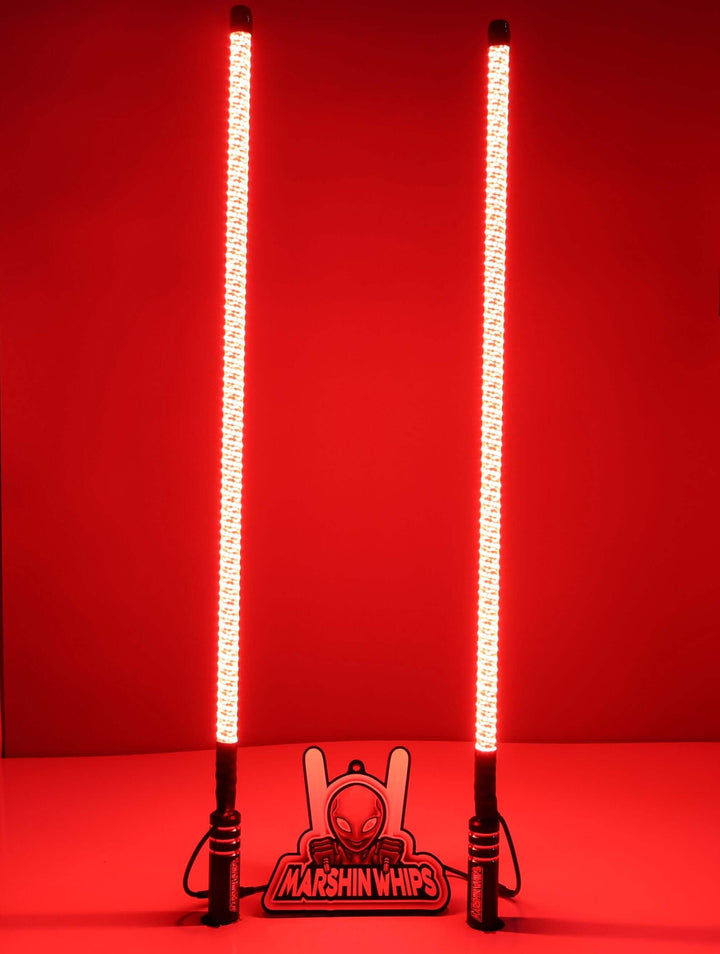 Marshin Whips V2 Black Out LED Whip Set