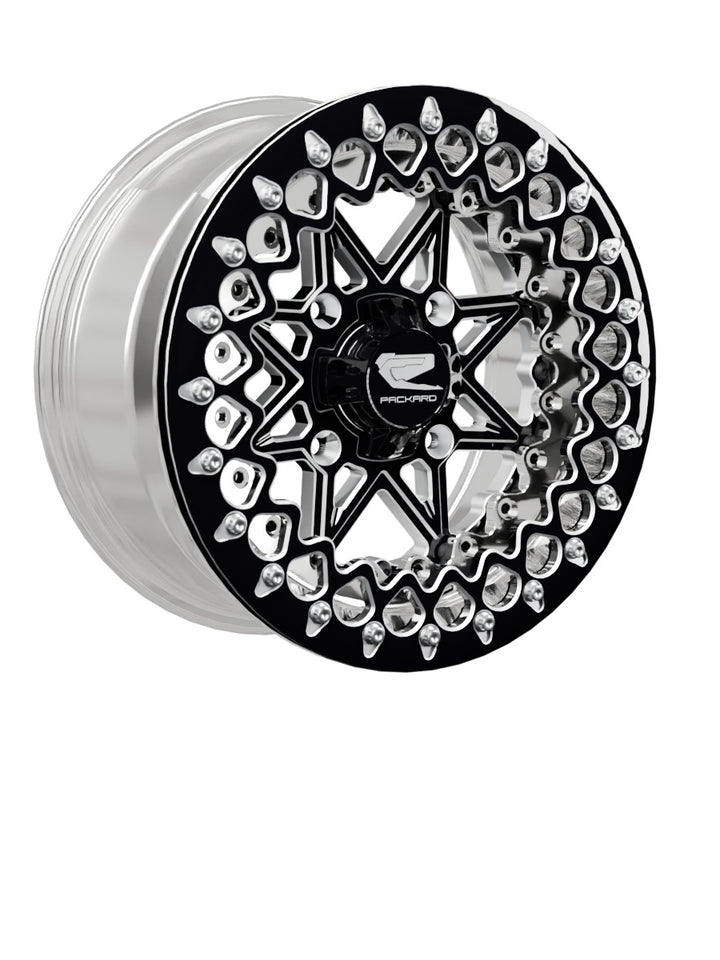 V2 Super Star - FF Forged Polished Beadlock - Gloss Black - 15x7 | 4x136 / Contrast Machined V.2