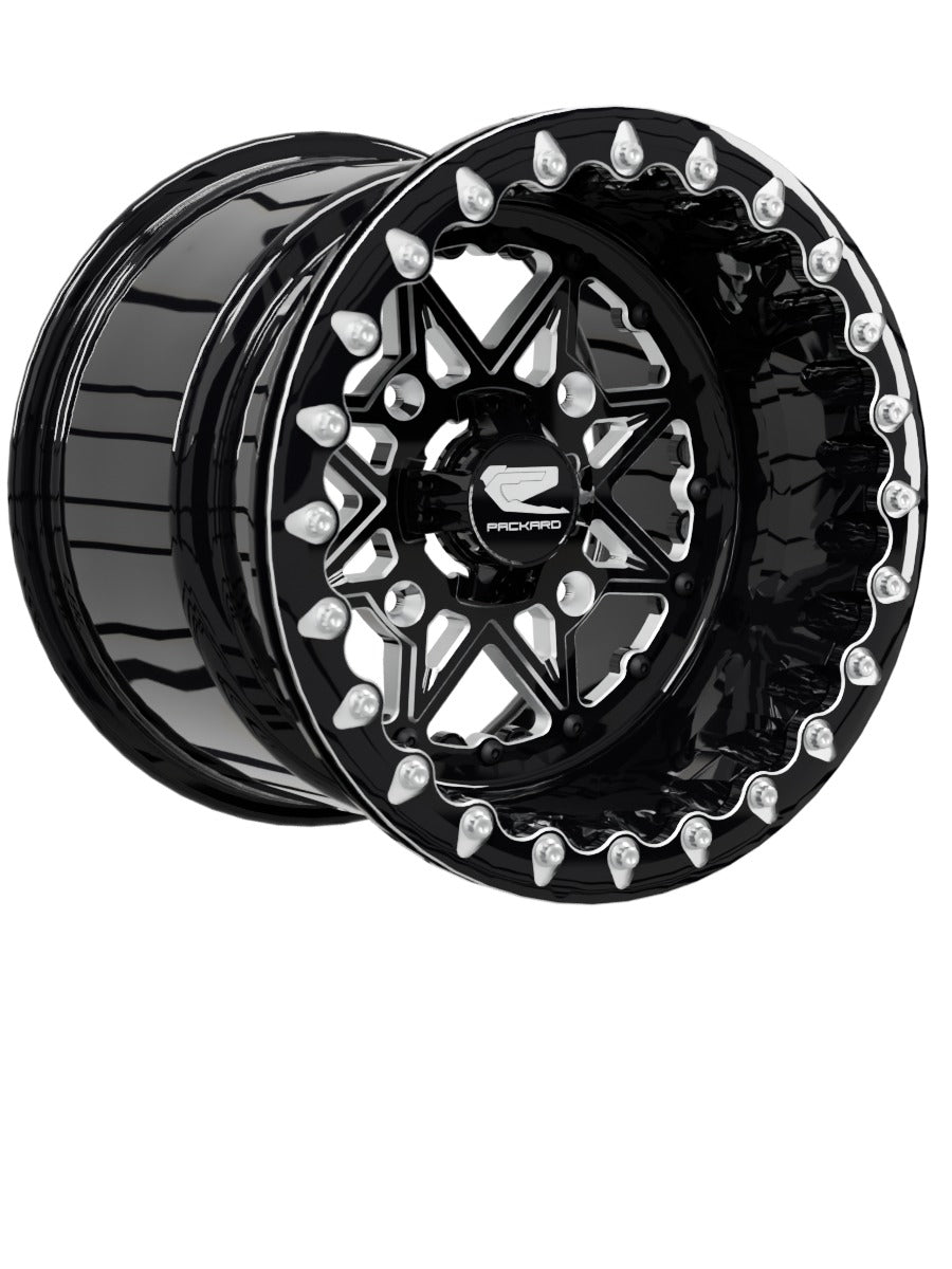 V2 Super Star - FF Forged Beadlock - Gloss Black - 15x11 | 4x156 / Contrast Machined V.1
